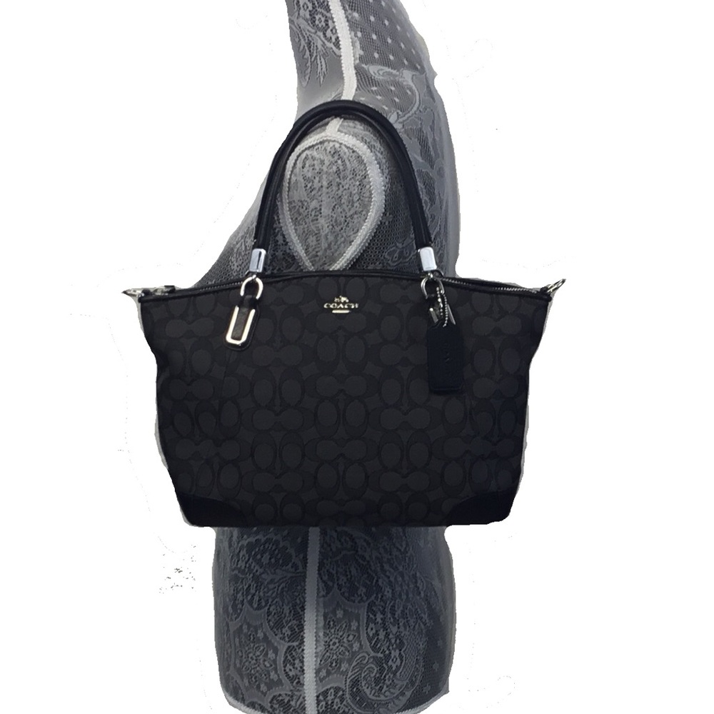 COACH mini Kelsey bag signature C silver hardware